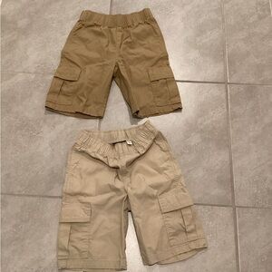 2 Kids Tan Cargo Shorts